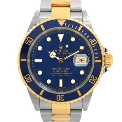 Submariner 16613 SS x YG AT Blue Dial